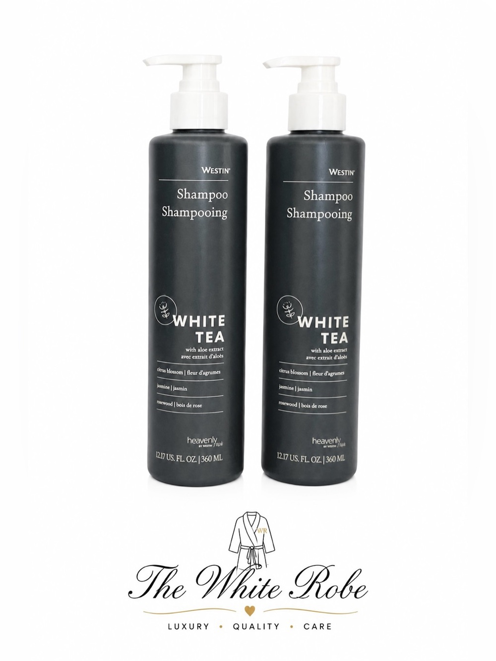 (2 PACK) SHAMPOO WHITE TEA for WESTIN HOTEL ~ 360ml/12.17 fl.oz.